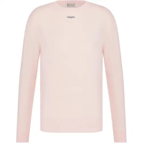 DIOR Sweaters Men's Pink Crew Neck Moderate
