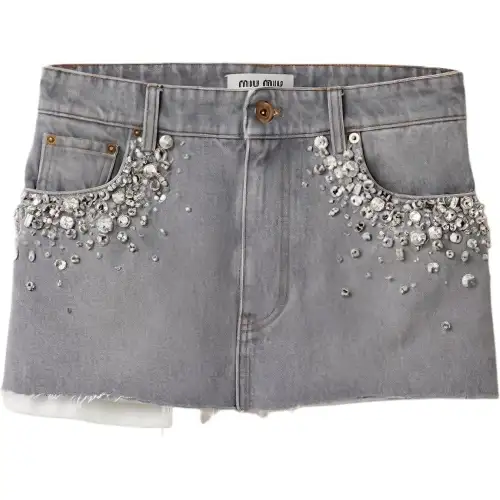 MIU MIU Denim Miniskirt