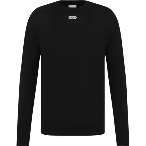 DIOR Sweaters Men's Black Crew Neck Moderate