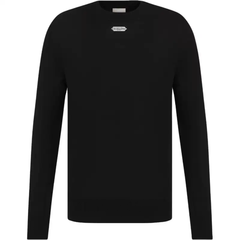 DIOR Sweaters Men's Black Crew Neck Moderate