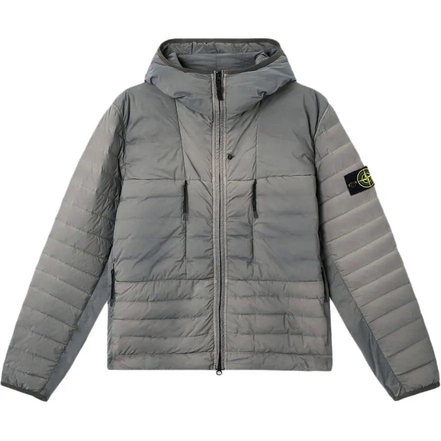 Stone Island hooded quilted jacket