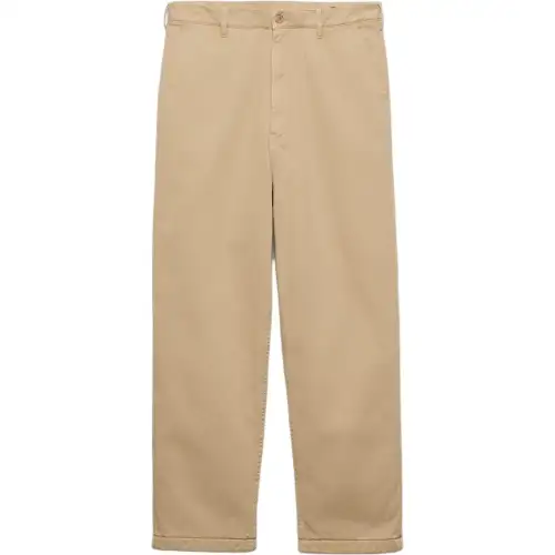 PRADA Triangle logo Cotton Trousers