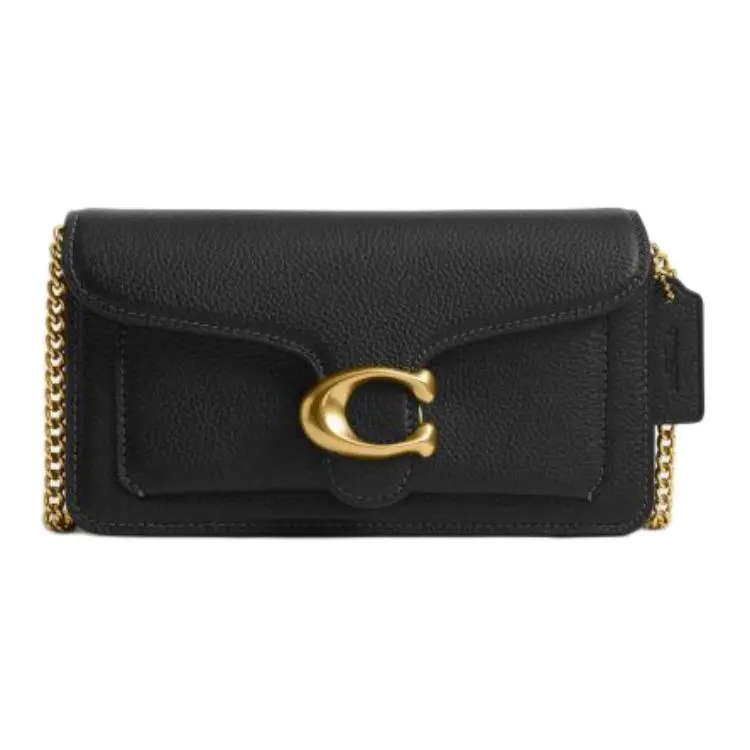 COACH Tabby Cow Leather Crossbody Bags Women's Black