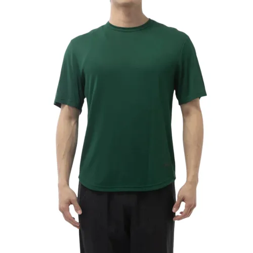 Reebok T Shirts Men's Green Crew Neck Moderate