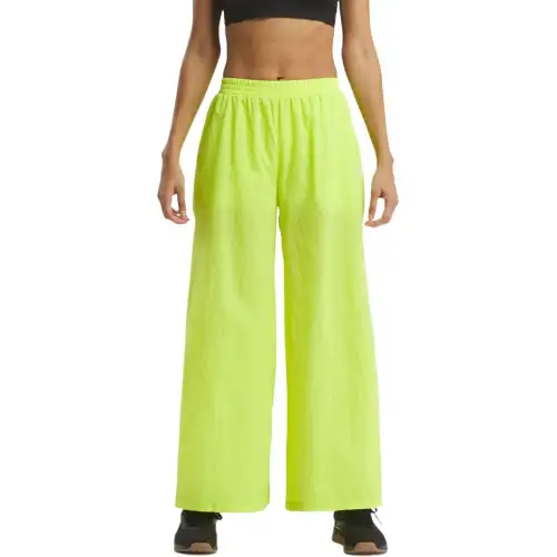 Reebok Casual Pants Women's Acid Yellow Moderate Wide Leg Pants