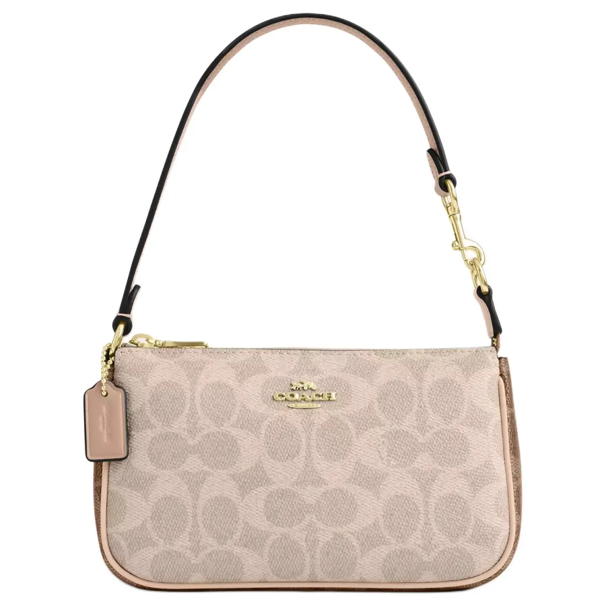 COACH Nolita Coated Canvas Shoulder Bag Small Women's Beige