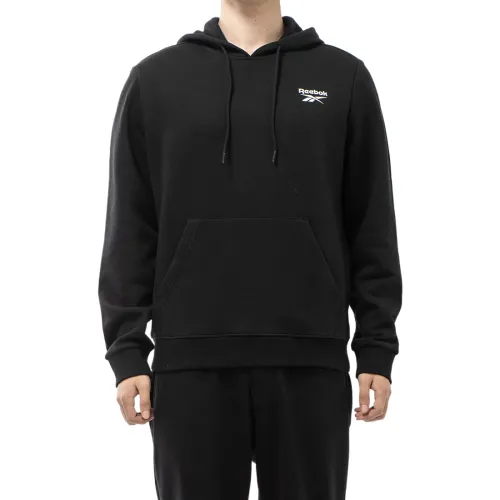 Reebok Sweatshirts Men's Black Hooded Moderate