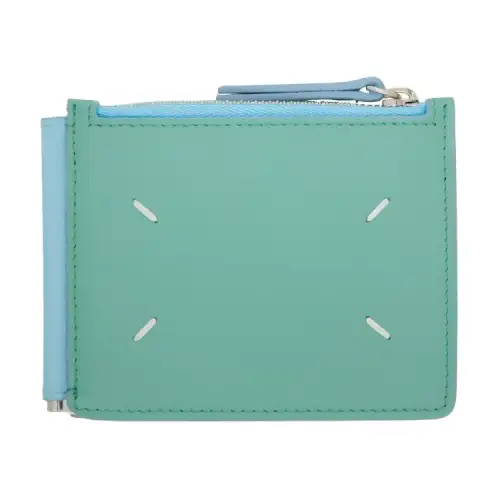 Maison Margiela Leather Wallet Men's Blue & Green