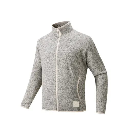 Anta Outdoor Collection Fleece Clothing Men's Fish Belly White Heather Gray