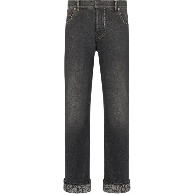 DIOR Jeans Women's Black Moderate Straight Fit Pants
