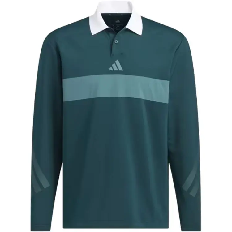Adidas Clothing Polo Shirts Men's Green Polo Collar Moderate Straight Fit