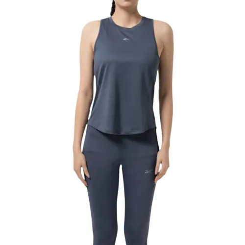 Reebok Sleeveless Sports Shirts Women's Gray Blue