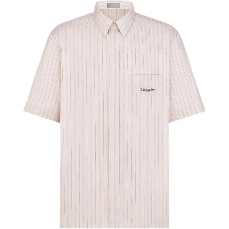 DIOR Shirts Men's Pink Lapel Moderate Other