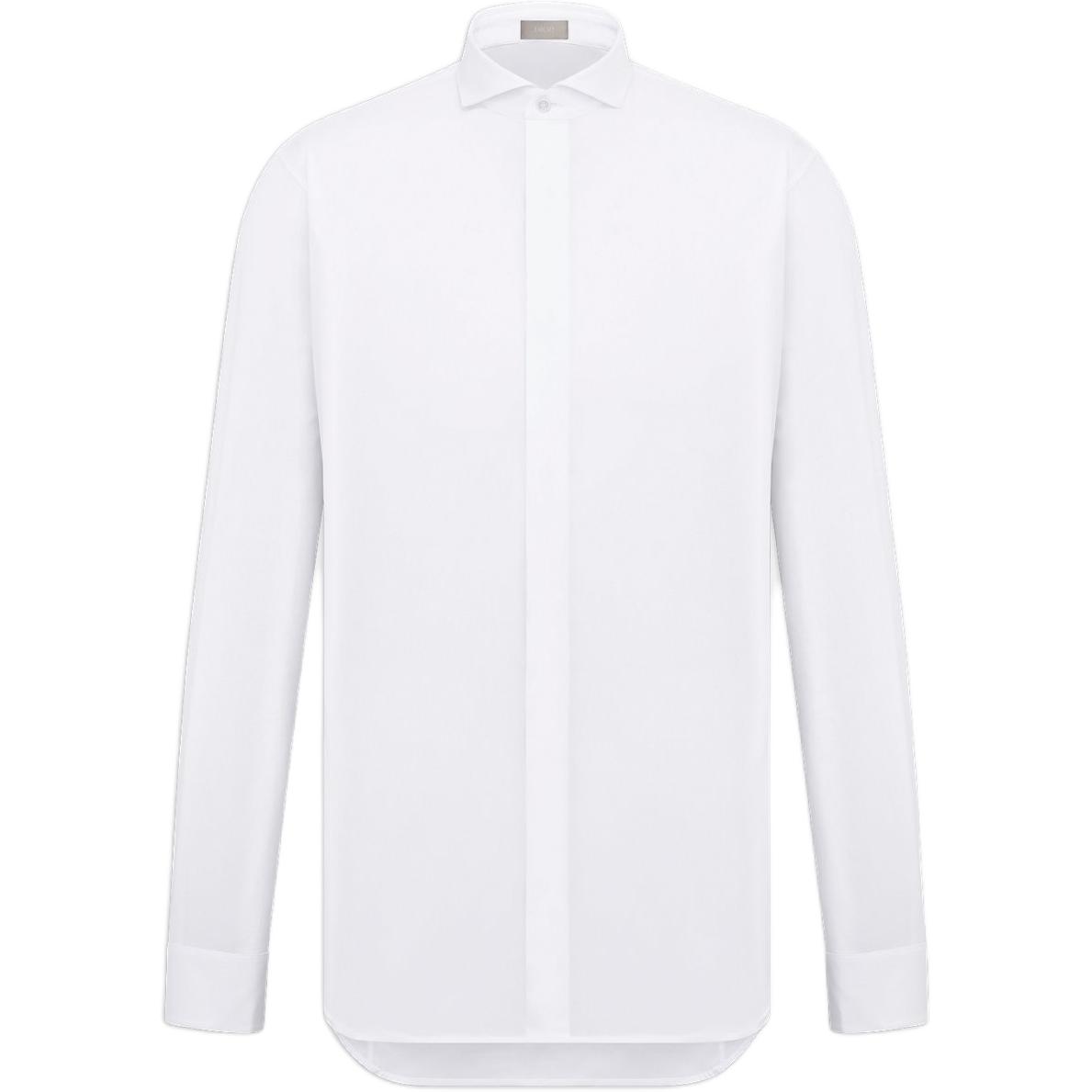 DIOR Shirts Men's White Lapel Moderate