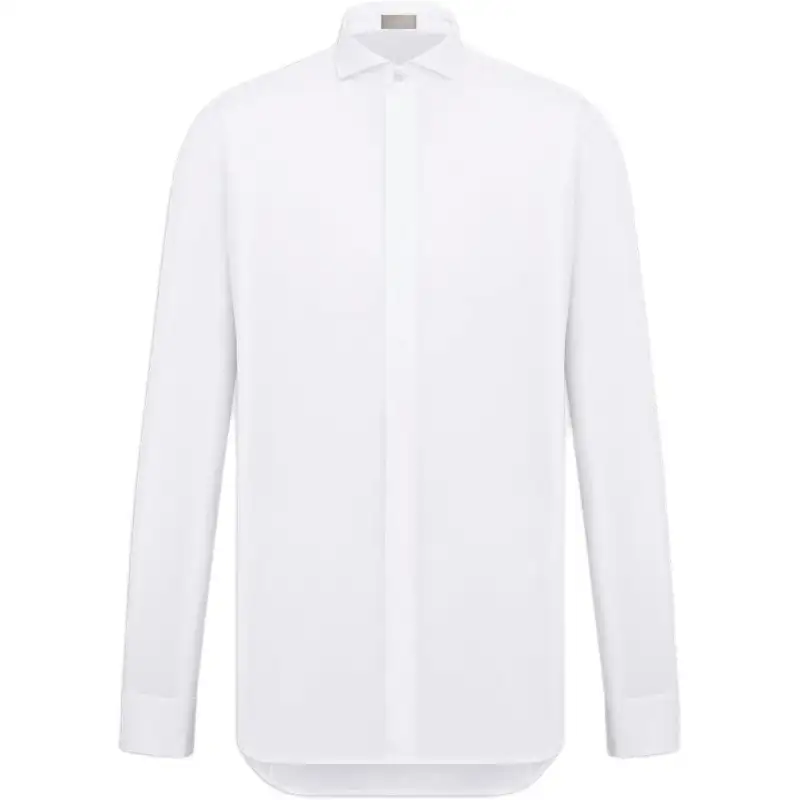 DIOR Shirts Men's White Lapel Moderate