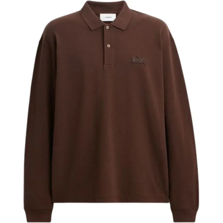 COACH Polo Shirts Men's Umber Polo Collar Moderate