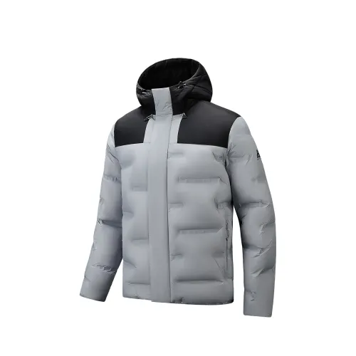 ANTA Down Jackets Men's Limestone/Basic Black 5 Hooded Moderate