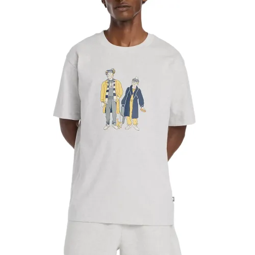 New Balance T Shirts Men's Gray Crew Neck