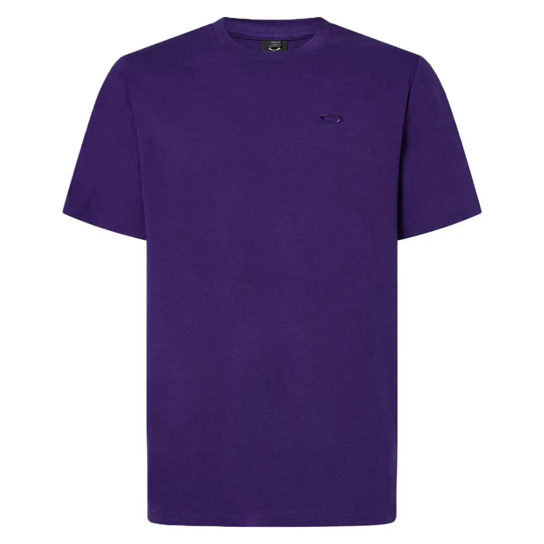 Oakley T Shirts Men's Dark Purple Crystal Crew Neck Moderate Straight Fit