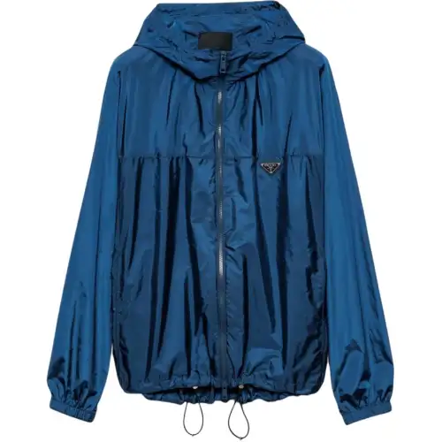 Prada Triangle-Logo Zipped Jacket