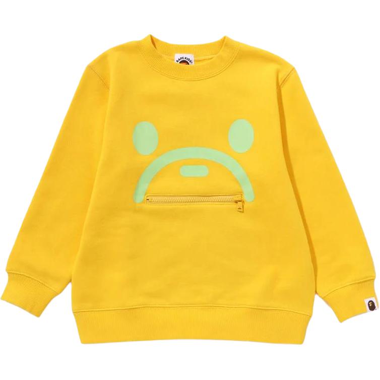 Детское худи A BATHING APE Glow In The Dark Crewneck (черное)