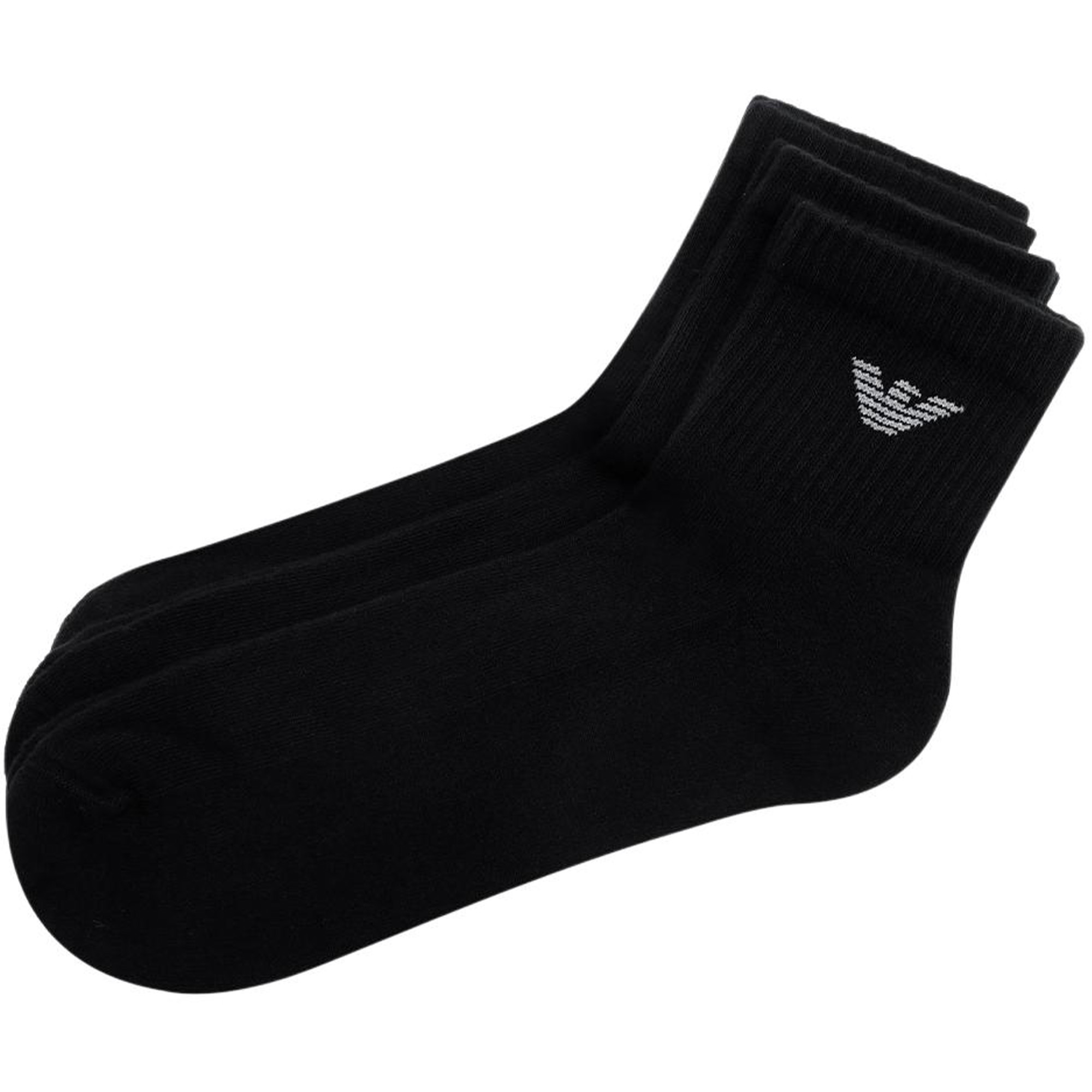 EMPORIO ARMANI FW23 Crew Socks Men’s 3 Pack Black