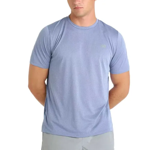 New Balance ICEX T Shirts Men's Blue Crew Neck