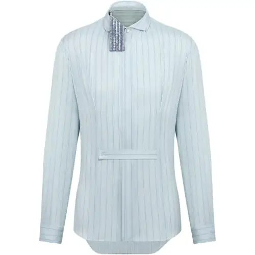 DIOR Shirts Men's Blue Lapel Moderate