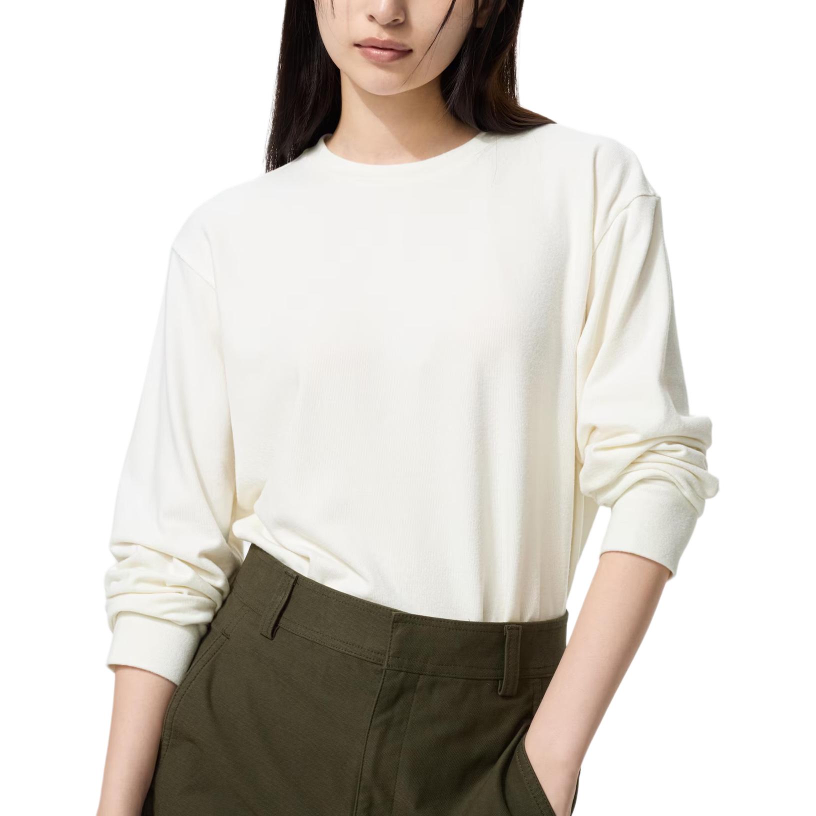 Женская футболка UNIQLO Long Sleeve (черная)