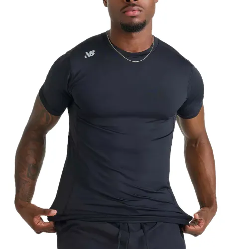 New Balance T Shirts Men's Black Crew Neck