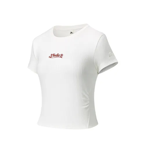 ANTA T Shirts Women's Ivory 4 Crew Neck