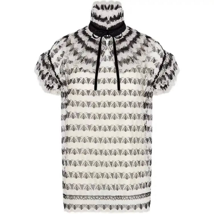 DIOR Knitwear Women's White Turtleneck Moderate Straight Fit