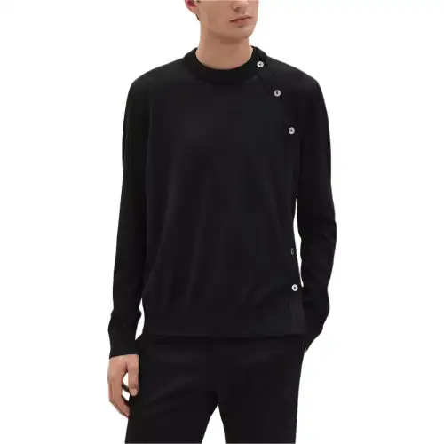 HERMES Sweaters Men's Black Crew Neck Moderate Other