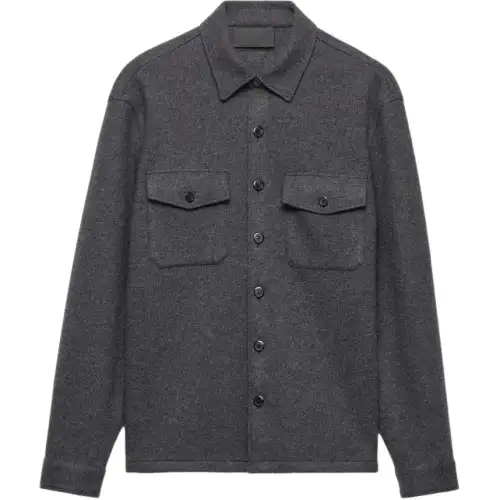 Prada 1990s button-fastening flap-pocket jacket