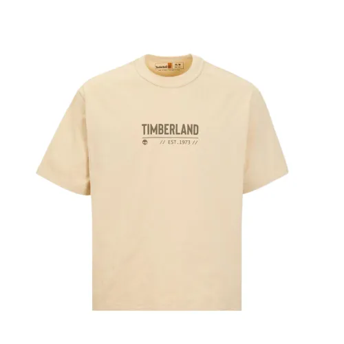 Timberland T Shirts Unisex Ecru Crew Neck