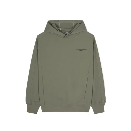 New Balance Sweatshirts Men's Olive Green Hooded Moderate