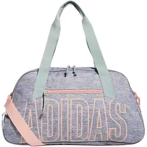 Adidas Pattern Polyester Luggage Bag Travel Bag Unisex Gray