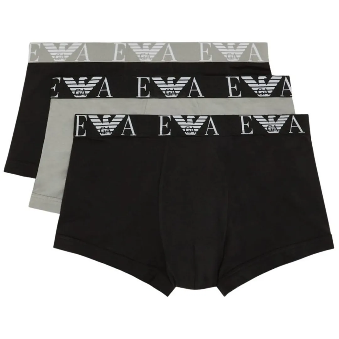 EMPORIO ARMANI Three pack Of Boxer Briefs With Bold Monogram Logo