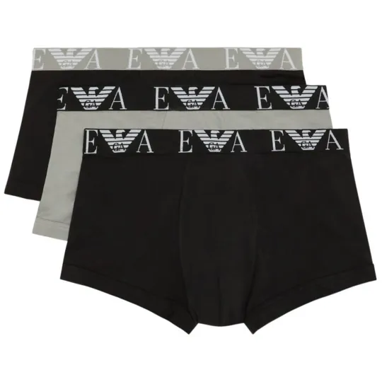 EMPORIO ARMANI Three pack Of Boxer Briefs With Bold Monogram Logo