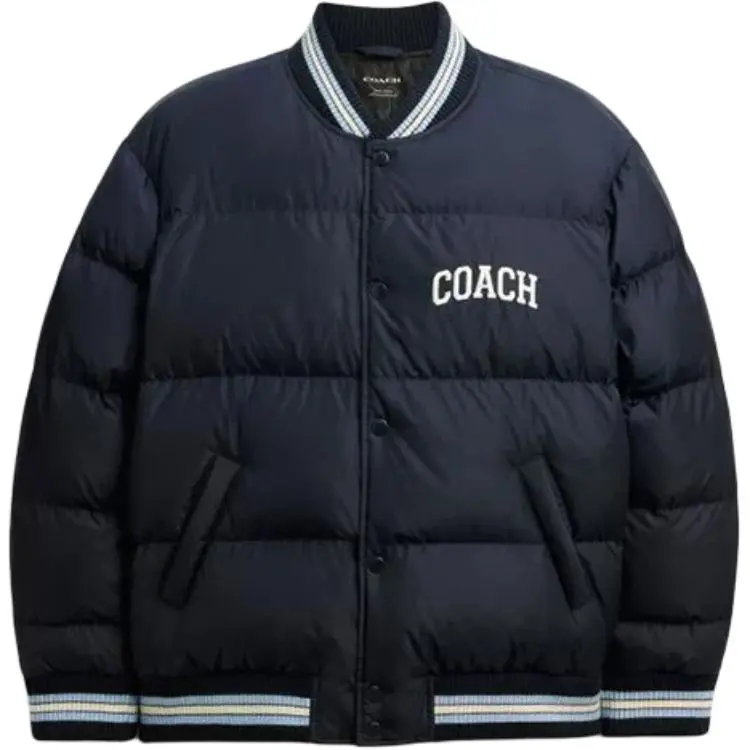 COACH Down Jackets Men's Navy Stand Collar Moderate