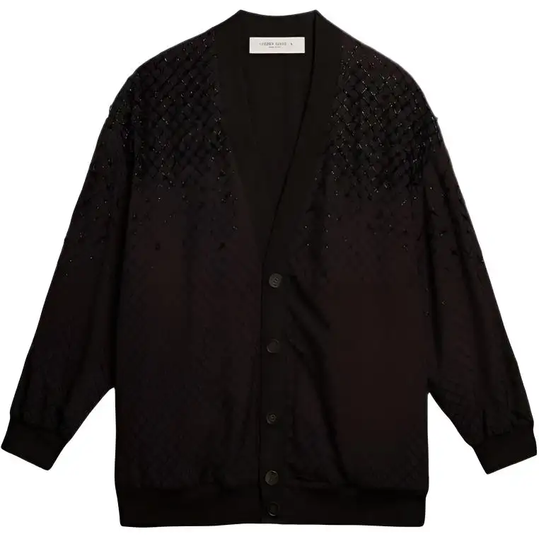 Golden Goose Deluxe Brand Bead Embellished V Neck Bomber Jacket