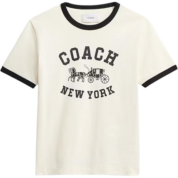 Женская футболка COACH COACH (бежевый)