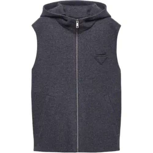 Prada hooded zip vest