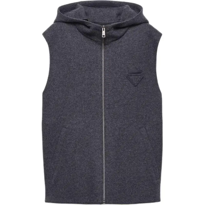 Prada hooded zip vest