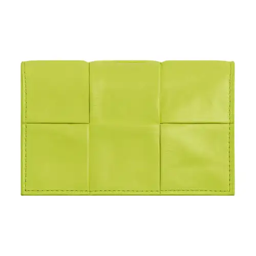 Bottega Veneta Cow Leather Card Holder Men's Bright Yellow