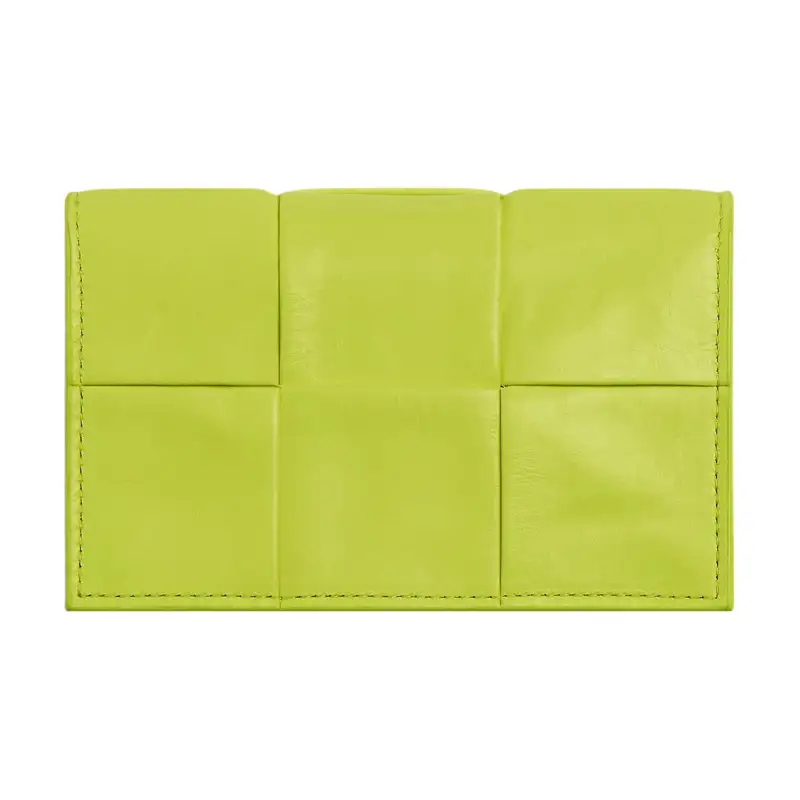 Bottega Veneta Cow Leather Card Holder Men's Bright Yellow