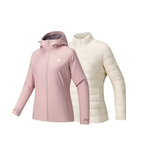 Anta Outdoor Collection Windproof, Water Repellent, And Thermal Windbreaker Jacket Women's