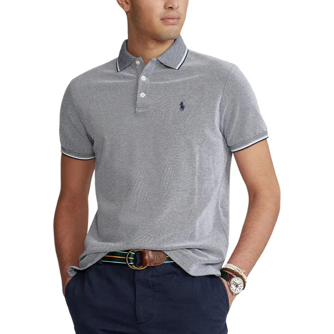 Polo Ralph Lauren Polo Shirt Custom Slim Fit Men's Blue