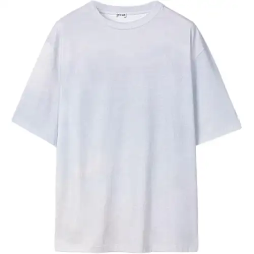 LOEWE T Shirts Men's White Crew Neck Moderate Straight Fit