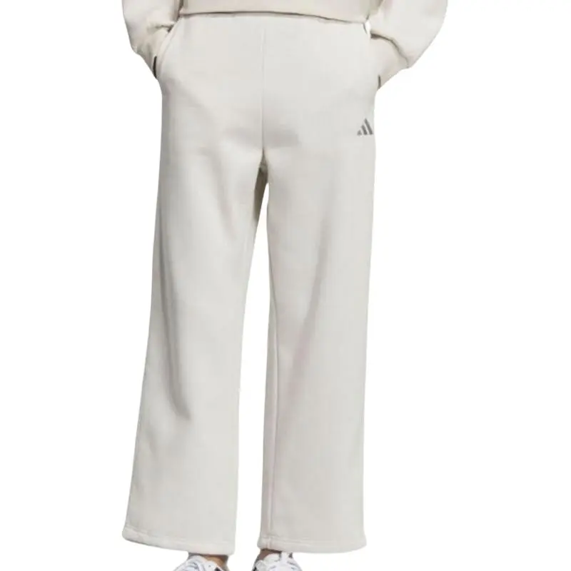 Adidas Casual Pants Women's White Moderate Straight Fit Pants